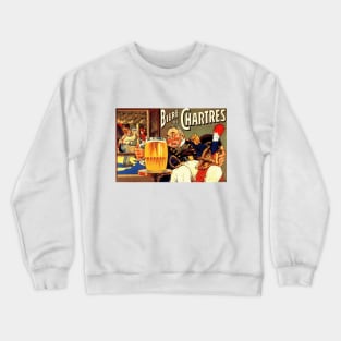 Biere de Chartres - Comical Advertising Art Design Crewneck Sweatshirt